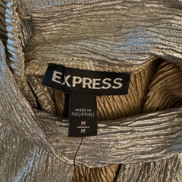 New Express Metallic Banded Hem Choker Tank Top - Picture 3 of 15